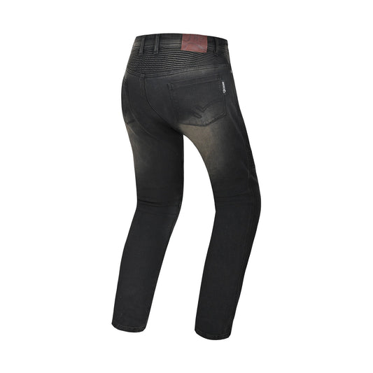 R-TECH VALENCIA PANTALONI DE DONNA DENIM JEANS NERO KHAKI TINT SPRAY