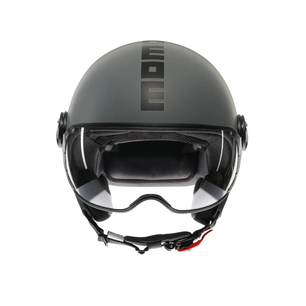 Casco moto jet FGTR EVO Mono E2206 blu primavera opaco / silver