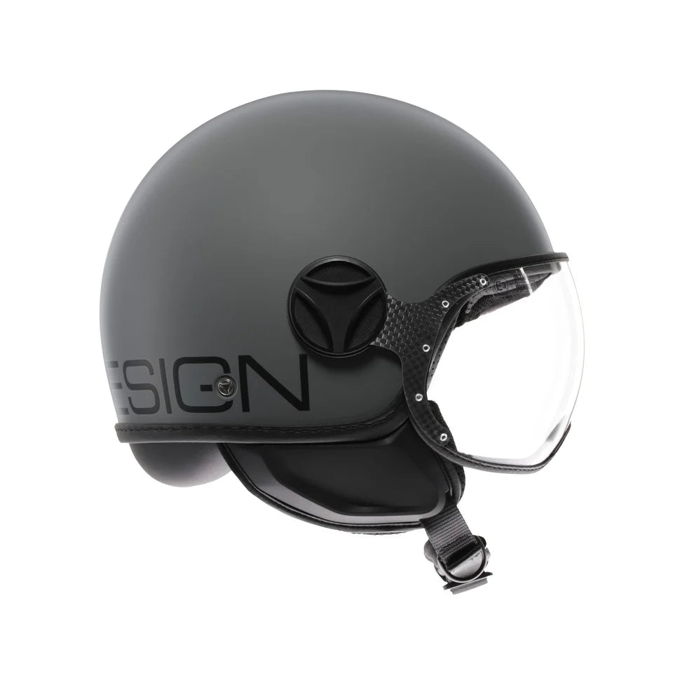 Casco moto jet FGTR EVO Mono E2206 blu primavera opaco / silver