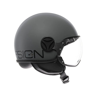 Casco moto jet FGTR EVO Mono E2206 blu primavera opaco / silver
