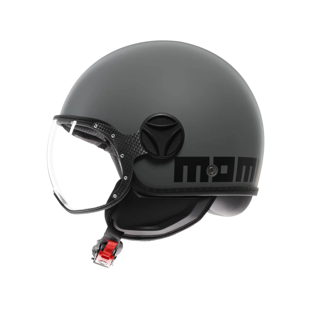 Casco moto jet FGTR EVO Mono E2206 blu primavera opaco / silver