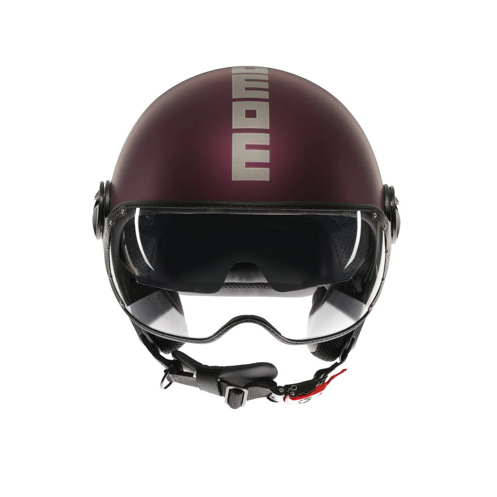 Casco moto jet FGTR EVO Mono E2206 blu primavera opaco / silver