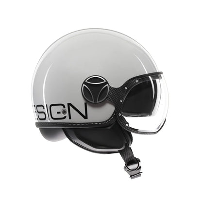 Casco moto jet FGTR EVO Mono E2206 blu primavera opaco / silver