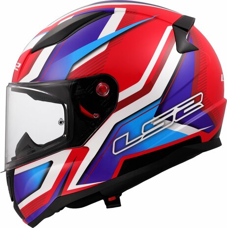 LS2 FF353 RAPID II FLITZ WHITE BLUE RED