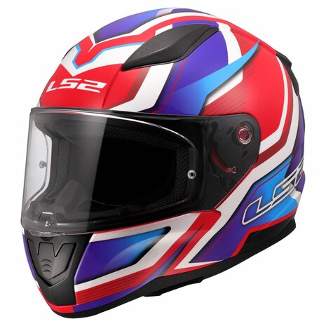 LS2 FF353 RAPID II FLITZ WHITE BLUE RED
