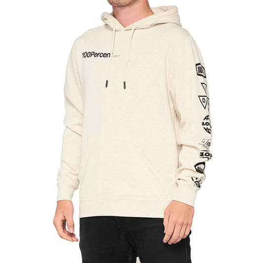FELPA CON CAPPUCCIO 100% SUPER FUTURE OATMEAL HEATHER (TAGLIA XL)