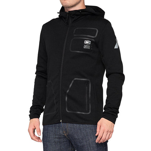 FELPA CON ZIP E CAPPUCCIO 100% VICEROY BLACK (TAGLIA XL)