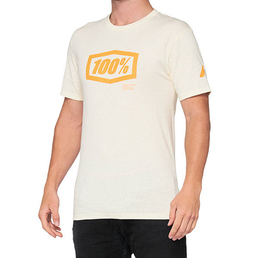T-SHIRT 100% ESSENTIAL CHALK/ORANGE (TAGLIA XXL)