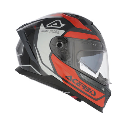 Acerbis X-Way Graphic Helmet Orange/Grey Gloss