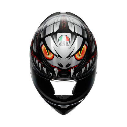 Agv K1 S E22.06 Helmet Lyzard Black/Grey/Red Matt