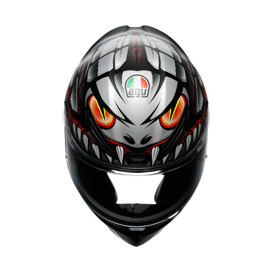 Agv K1 S E22.06 Helmet Lyzard Black/Grey/Red Matt