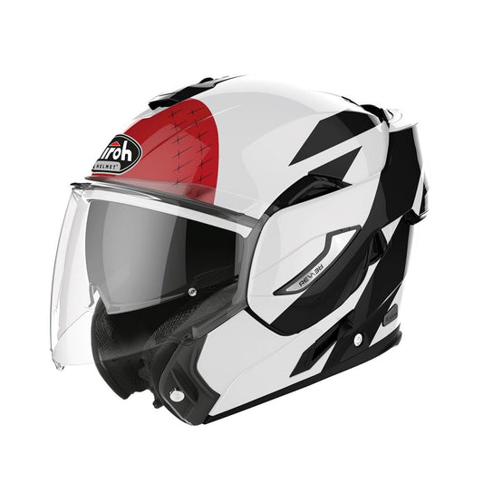 Airoh Rev 19 Helmet Leaden White/Red Gloss