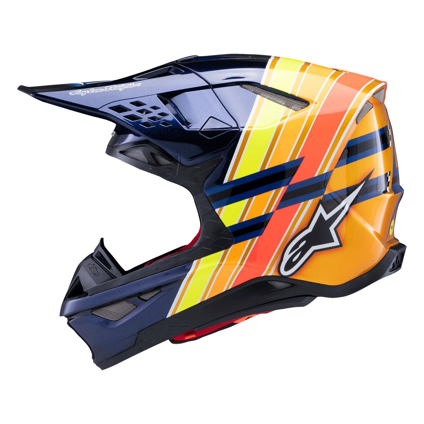 Alpinestars Supertech M10 Helmet TLD Edition 25 Dark Blue/Orange/Yellow Fluo/Red Gloss