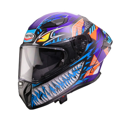 Caberg Drift Evo II Helmet Nobo Black/Red Fluo/Blue/Purple Fluo Matt