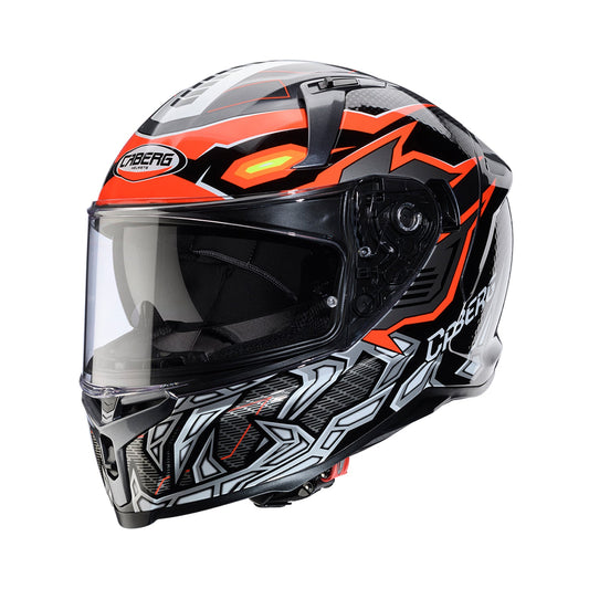 Caberg Avalon X Helmet Gurkha Black/Grey/Orange Fluo Gloss