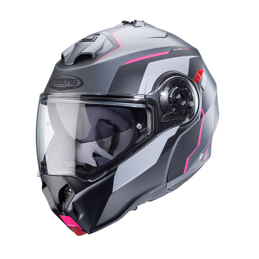 Caberg Duke Evo Helmet Move Gun Metal/Black/Fuchsia Matt