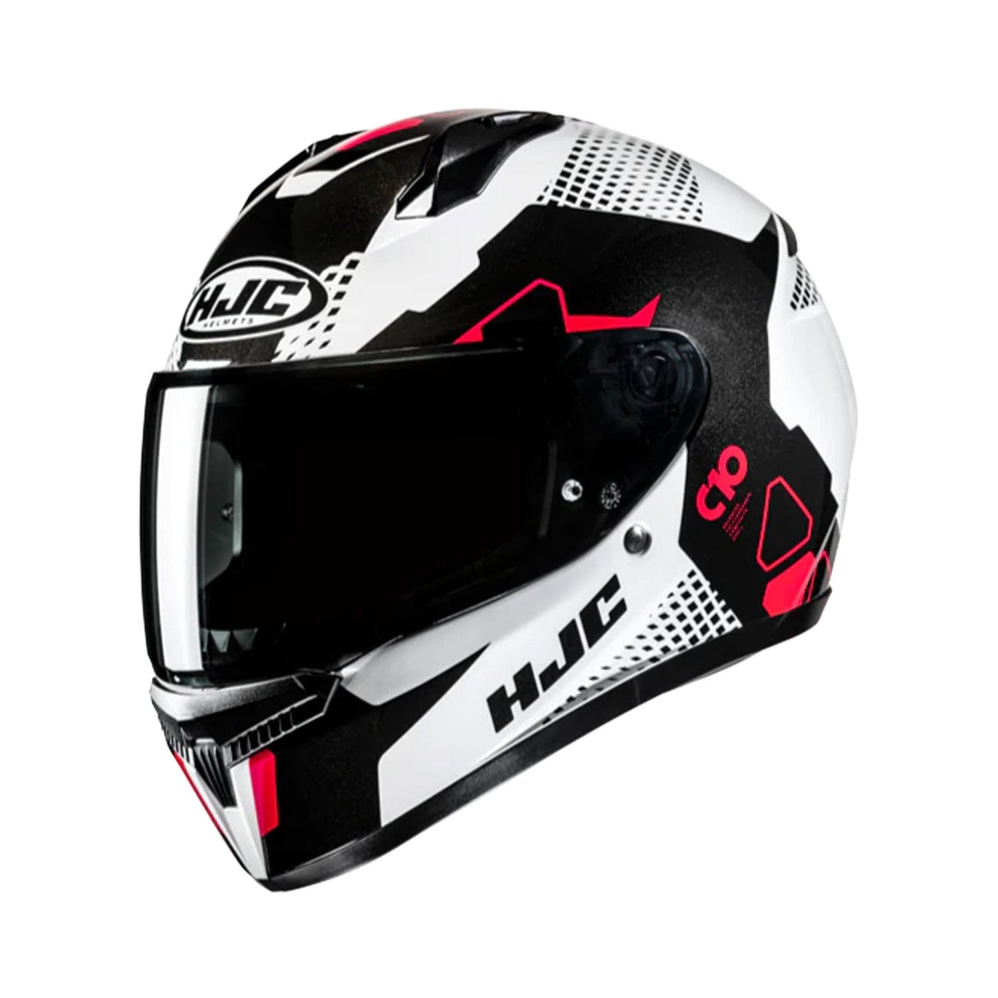 HJC C10 Helmet Aspa MC1 Black/White/Red Gloss