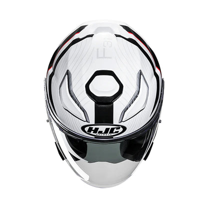 HJC F31 Helmet Naby MC1 White/Black/Red Gloss