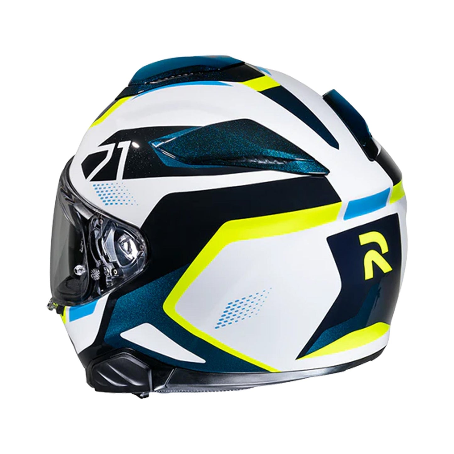 HJC Rpha71 Helmet Hapel MC3H White/Yellow/Blue Gloss