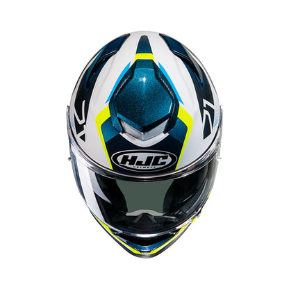 HJC Rpha71 Helmet Hapel MC3H White/Yellow/Blue Gloss