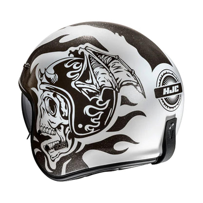 HJC V31 Helmet Flame MC5 Black/Silver Gloss