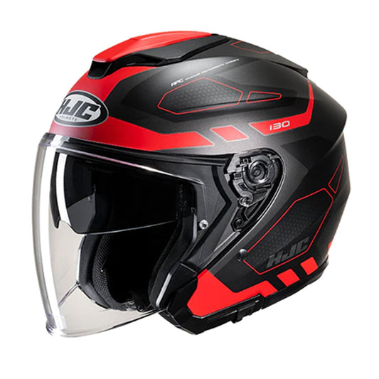 HJC i30 Helmet Aton MC1SF Black/Grey/Red Matt