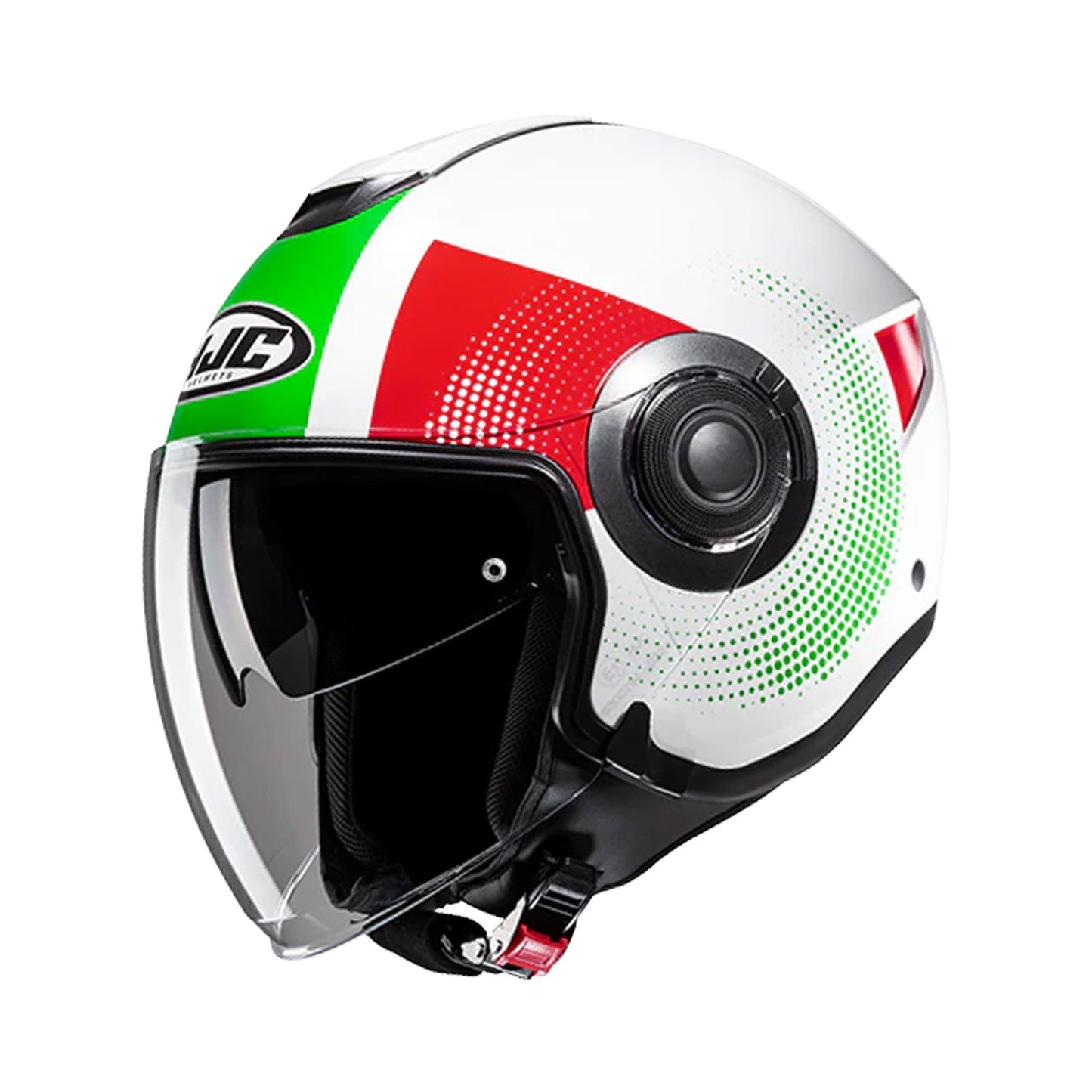 HJC i40N Helmet Pyle MC41 White/Green/Red Gloss
