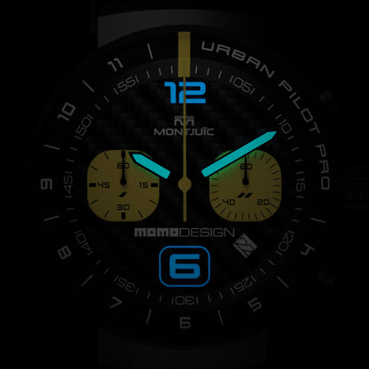 MOMODESIGN X Montjuïc Orologio Urban Pilot PRO CHRONO SANDBLASTED
