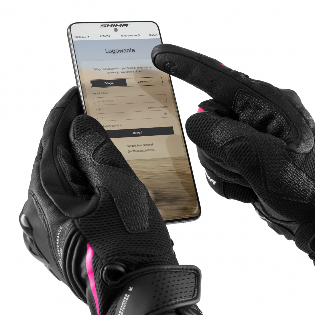 SHIMA SPARK 3.0 GUANTI DE DONNA NERO ROSA